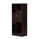 DeckUp Minang Engineered Wood  Display Unit and Book Shelf (Dark Wenge, Matte Finish)