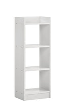 DeckUp Eden 3-Shelf Engineered Wood Book Shelf and Display Unit (White, Matte Finish)