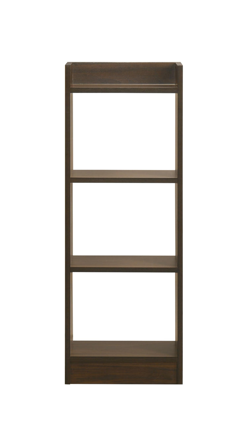 DeckUp Eden 3-Shelf Engineered Wood Book Shelf and Display Unit (Walnut, Matte Finish)