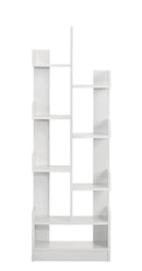 DeckUp Nobu Engineered Wood Book Shelf and Display Unit (White, Matte Finish)