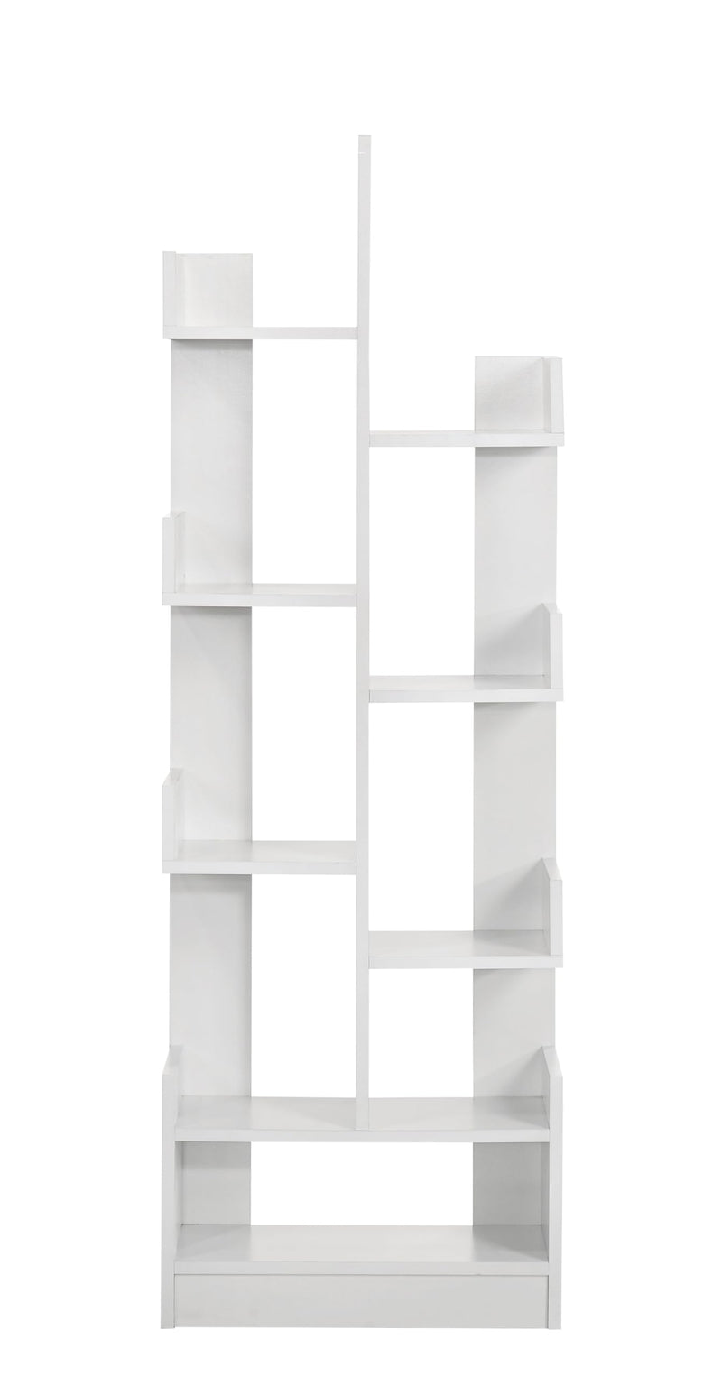 DeckUp Nobu Engineered Wood Book Shelf and Display Unit (White, Matte Finish)