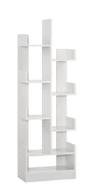 DeckUp Nobu Engineered Wood Book Shelf and Display Unit (White, Matte Finish)
