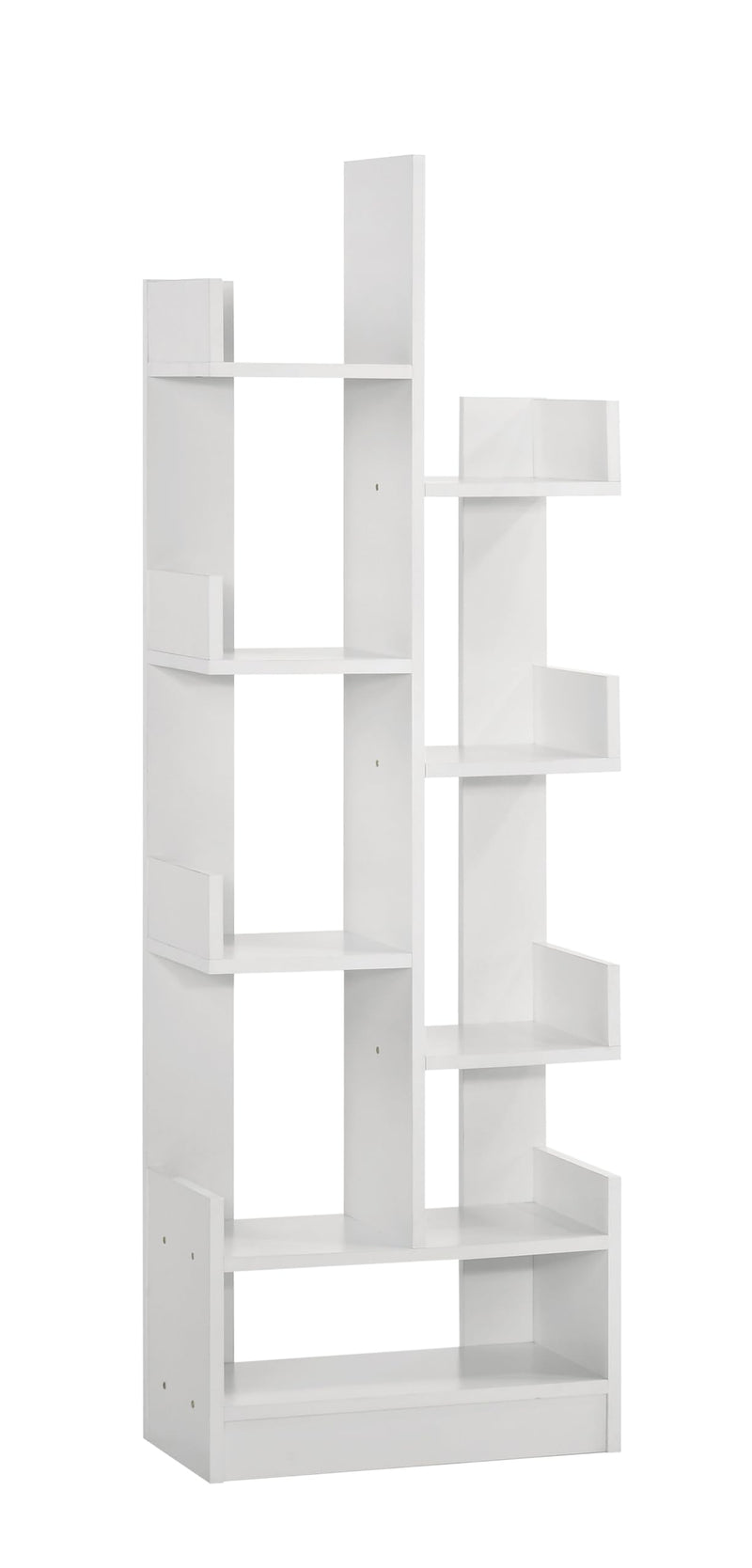 DeckUp Nobu Engineered Wood Book Shelf and Display Unit (White, Matte Finish)
