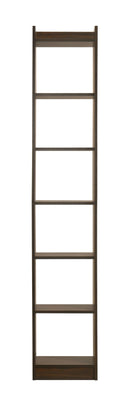 DeckUp Eden 6-Shelf Engineered Wood Book Shelf and Display Unit (Walnut, Matte Finish)