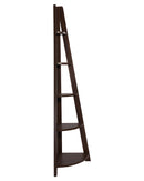 DeckUp Tiva Engineered Wood Corner Ladder Book Shelf