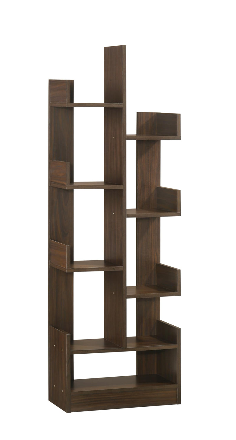 DeckUp Nobu Engineered Wood Book Shelf and Display Unit (Walnut, Matte Finish)