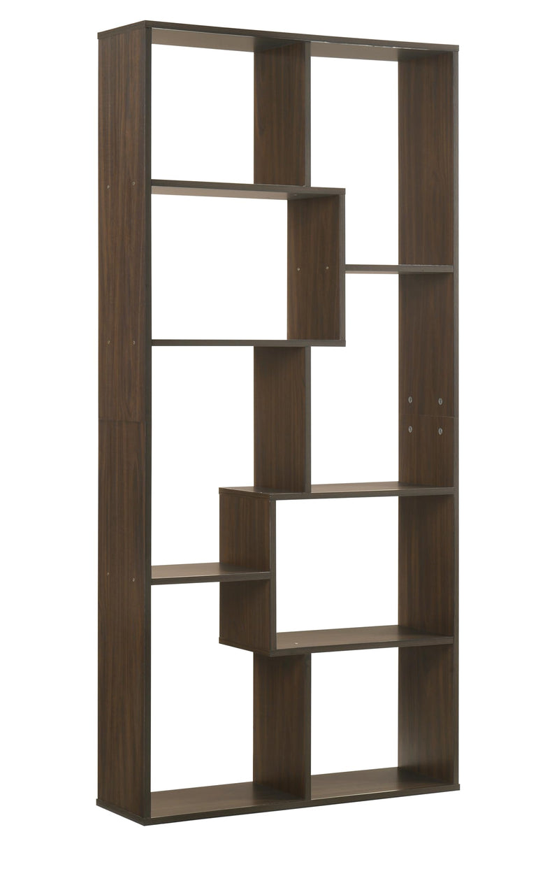 DeckUp Siam Engineered Wood Book Shelf and Display Unit (Walnut, Matte Finish)