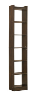 DeckUp Eden 6-Shelf Engineered Wood Book Shelf and Display Unit (Walnut, Matte Finish)