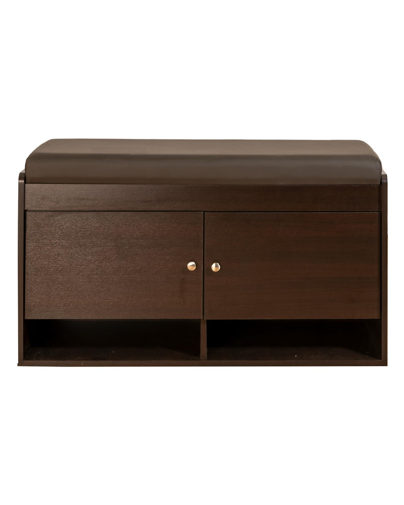 DeckUp Turrano-OS Engineered Wood 2-Door Shoe Rack (Dark Wenge, Matte Finish)