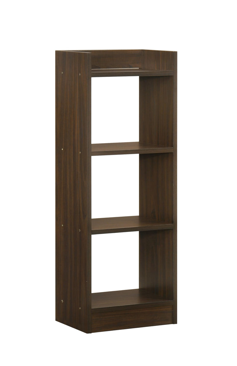 DeckUp Eden 3-Shelf Engineered Wood Book Shelf and Display Unit (Walnut, Matte Finish)