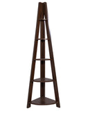DeckUp Tiva Engineered Wood Corner Ladder Book Shelf