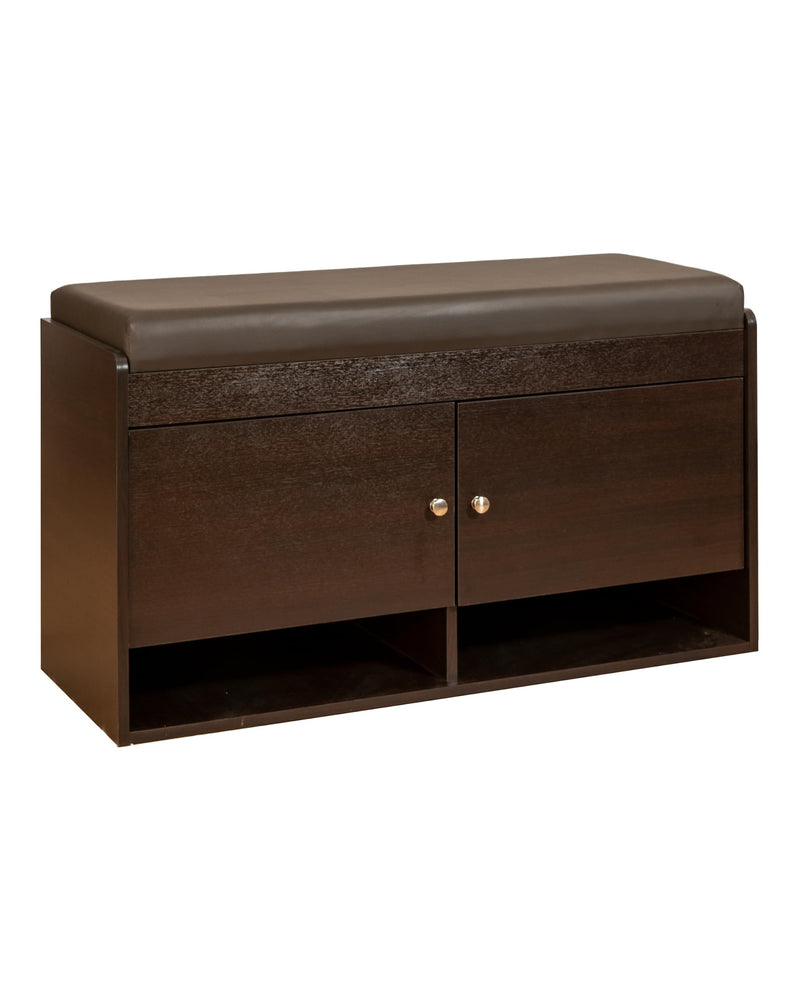 DeckUp Turrano-OS Engineered Wood 2-Door Shoe Rack (Dark Wenge, Matte Finish)