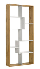 DeckUp Siam Engineered Wood Book Shelf and Display Unit (Wotan Oak & White, Matte Finish)
