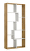 DeckUp Siam Engineered Wood Book Shelf and Display Unit (Wotan Oak & White, Matte Finish)