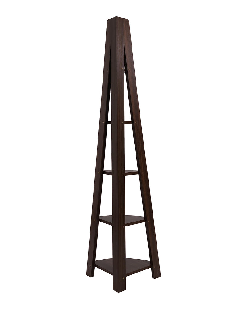 DeckUp Tiva Engineered Wood Corner Ladder Book Shelf