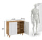 DeckUp Bei 2-Door Shoe Rack with Wooden Legs