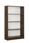 DeckUp Muvo 4-Shelf Engineered Wood Book Shelf and Display Unit (Walnut & White, Matte Finish)