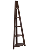 DeckUp Tiva Engineered Wood Corner Ladder Book Shelf