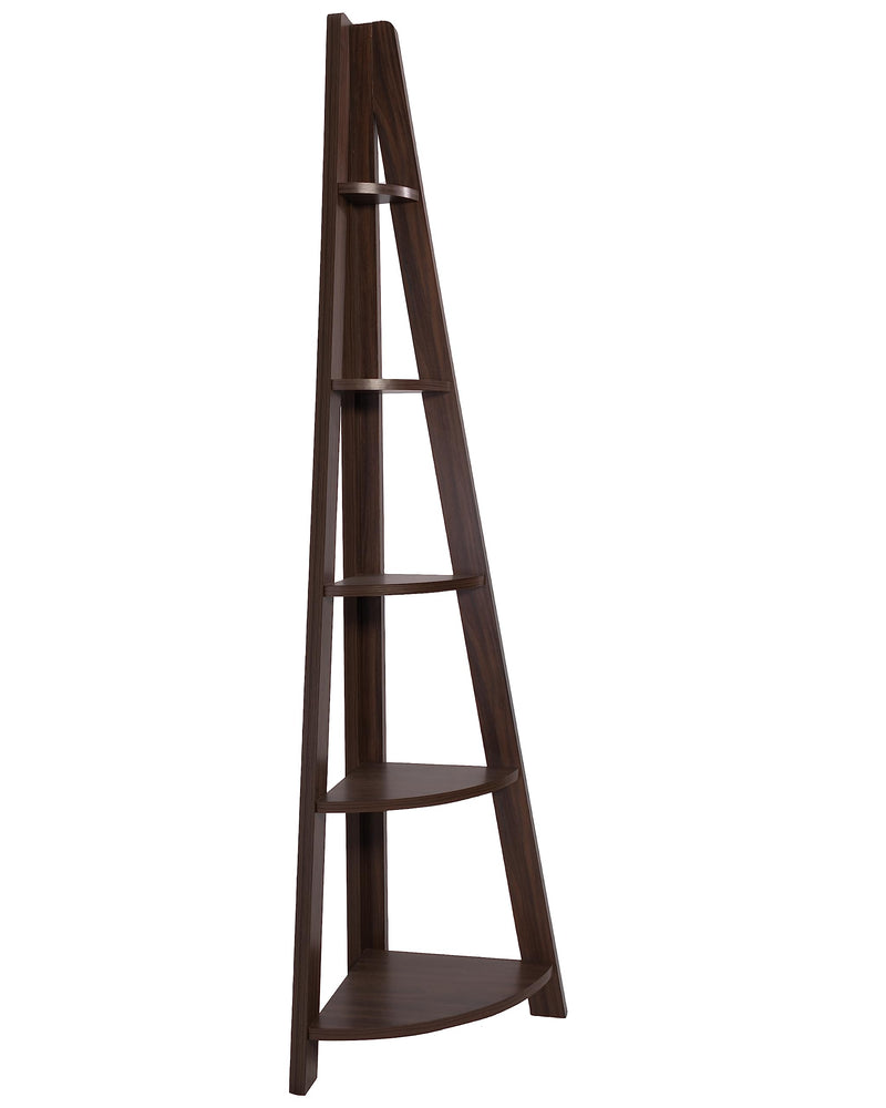 DeckUp Tiva Engineered Wood Corner Ladder Book Shelf