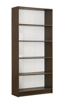 DeckUp Muvo 5-Shelf Engineered Wood Book Shelf and Display Unit (Walnut & White, Matte Finish)