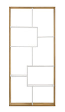 DeckUp Siam Engineered Wood Book Shelf and Display Unit (Wotan Oak & White, Matte Finish)