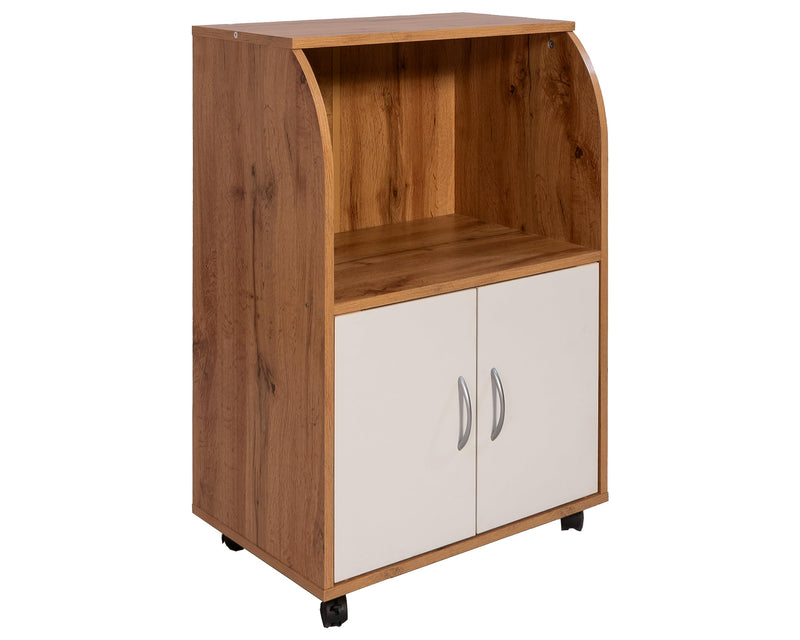 DeckUp Microwave Cart and Kitchen Cabinet