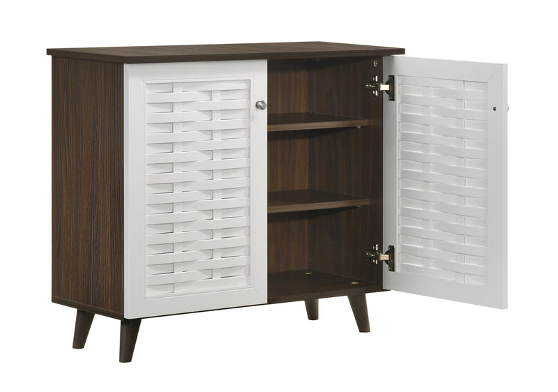 DeckUp Bei 2-Door Shoe Rack with Wooden Legs
