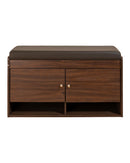 DeckUp Turrano-OS Engineered Wood 2-Door Shoe Rack (Walnut, Matte Finish)