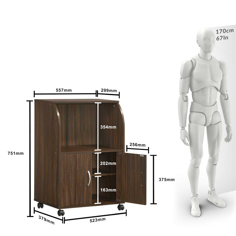DeckUp Microwave Cart and Kitchen Cabinet