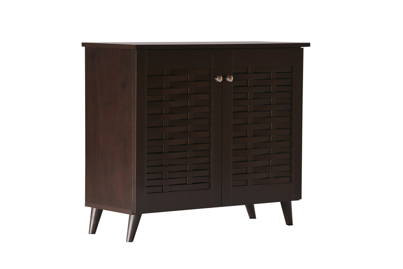 DeckUp Bei 2-Door Shoe Rack with Wooden Legs
