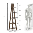 DeckUp Tiva Engineered Wood Corner Ladder Book Shelf