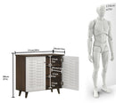 DeckUp Bei 2-Door Shoe Rack with Wooden Legs