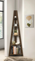 DeckUp Tiva Engineered Wood Corner Ladder Book Shelf