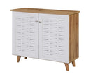 DeckUp Bei 2-Door Shoe Rack with Wooden Legs