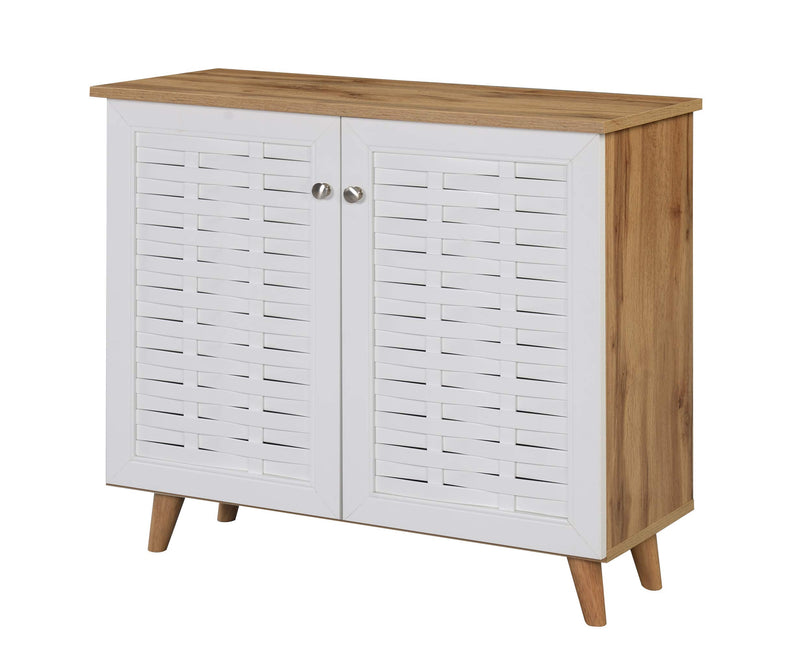 DeckUp Bei 2-Door Shoe Rack with Wooden Legs
