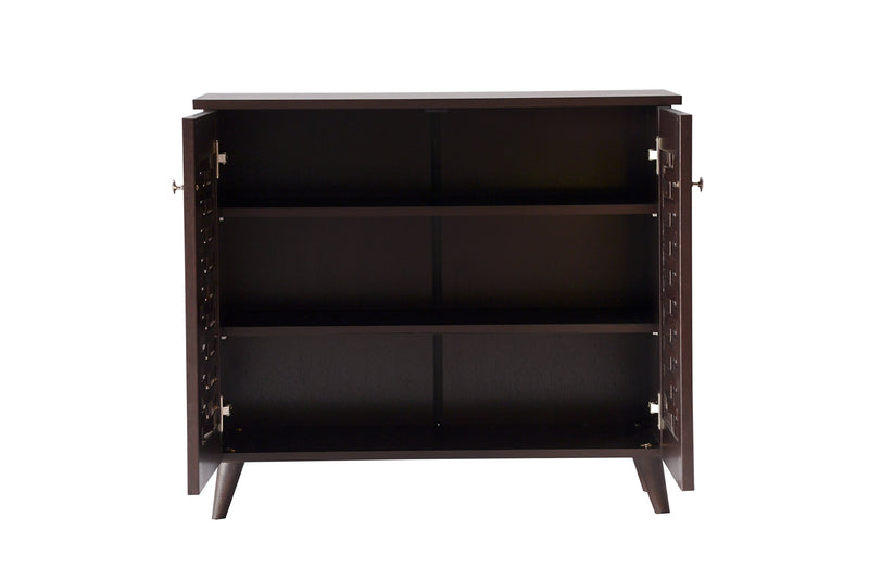DeckUp Bei 2-Door Shoe Rack with Wooden Legs