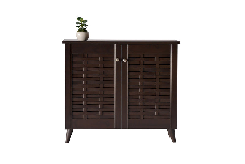 DeckUp Bei 2-Door Shoe Rack with Wooden Legs