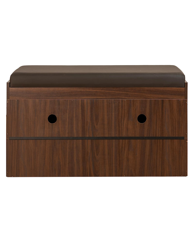 DeckUp Turrano-OS Engineered Wood 2-Door Shoe Rack (Walnut, Matte Finish)