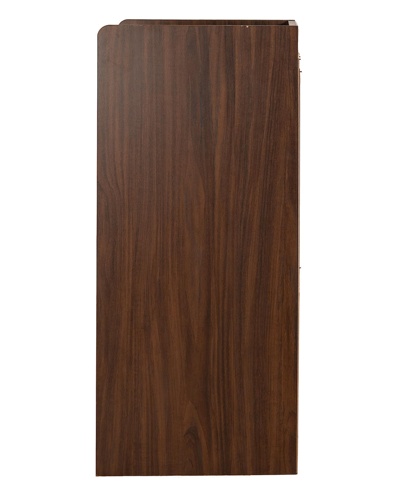 DeckUp Turrano-TU Engineered Wood Shoe Rack (Walnut, Matte Finish)