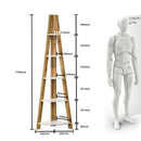 DeckUp Tiva Engineered Wood Corner Ladder Book Shelf
