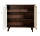 DeckUp Bei 2-Door Shoe Rack with Wooden Legs