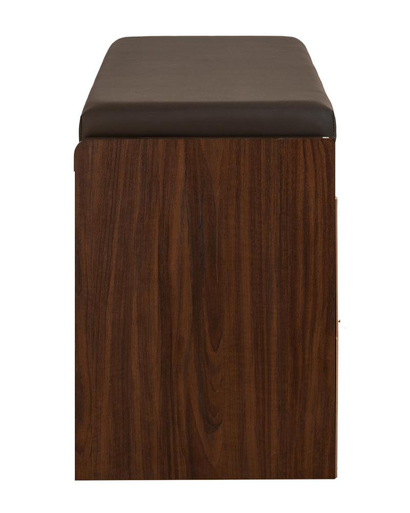 DeckUp Turrano-OS Engineered Wood 2-Door Shoe Rack (Walnut, Matte Finish)