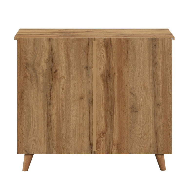DeckUp Bei 2-Door Shoe Rack with Wooden Legs