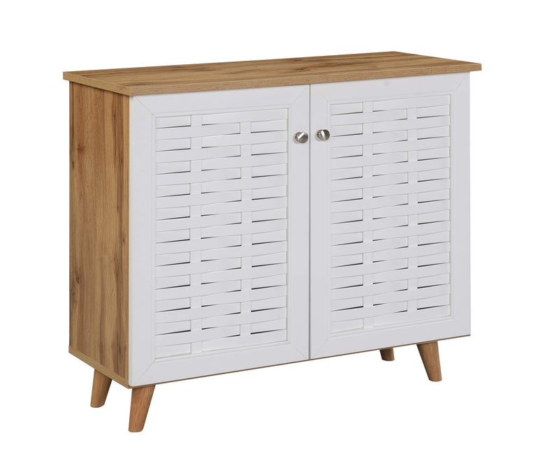 DeckUp Bei 2-Door Shoe Rack with Wooden Legs