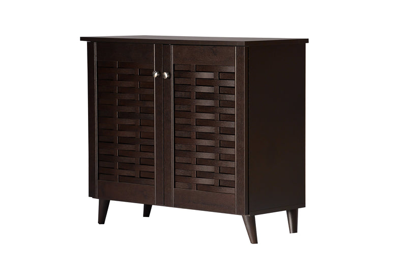 DeckUp Bei 2-Door Shoe Rack with Wooden Legs