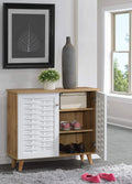 DeckUp Bei 2-Door Shoe Rack with Wooden Legs