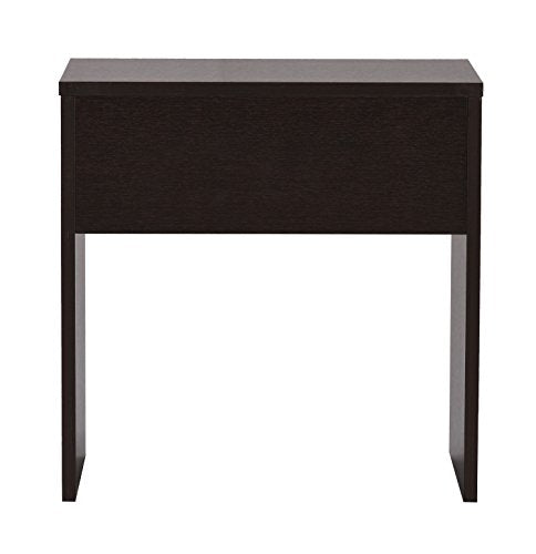 DeckUp Lexis Engineered Wood Bed Side Table and End Table (Dark Wenge, Set of 2)