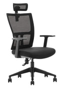 Deckup Iris High Back Executive Mesh Office Chair (Black, BIFMA Certified, 3 Years Warranty)