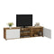 DeckUp Plank Cannes Engineered Wood 2-Door TV Stand And Home Entertainment Unit (Wotan Oak And White, Matte Finish)