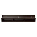 DeckUp Auch-L Engineered Wood Wall TV Unit (Dark Wenge, Melamine Laminate)